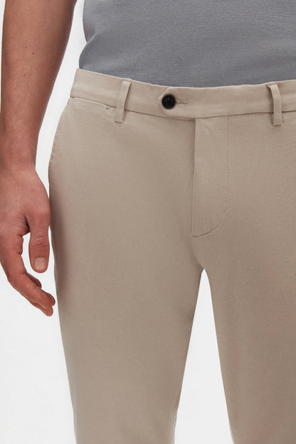 Damat Slim Fit Taş Gabardin Chino Pantolon
