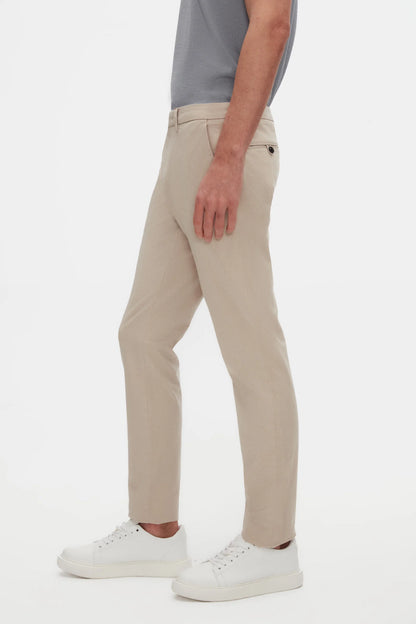Damat Slim Fit Taş Gabardin Chino Pantolon