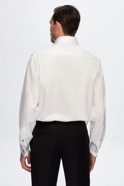 Damat Comfort Beyaz Düz Nano Care Smokin Gömlek