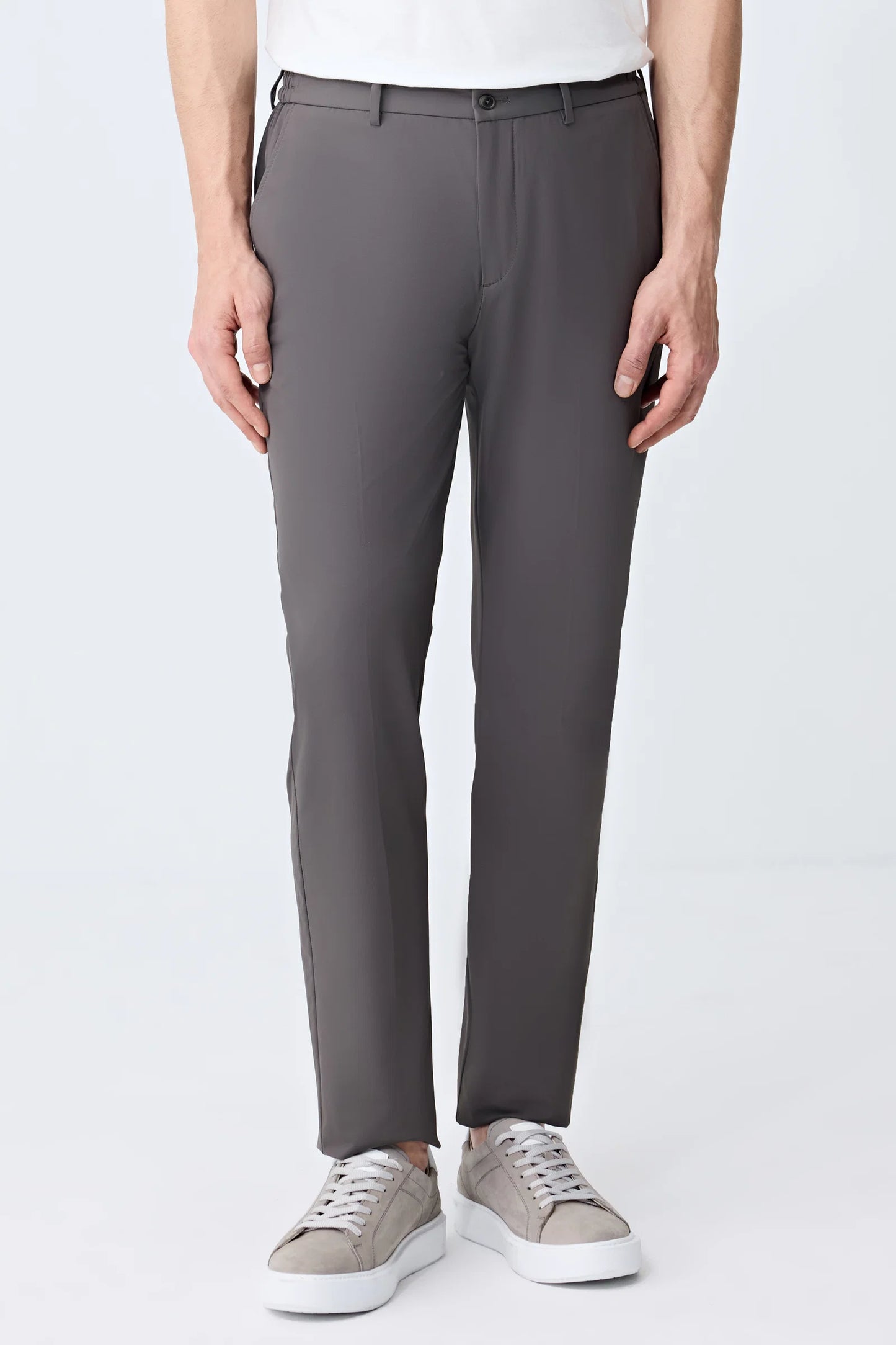 Tween Relaxed Fit (pilesiz) Vizon Düz Kumaş Pantolon
