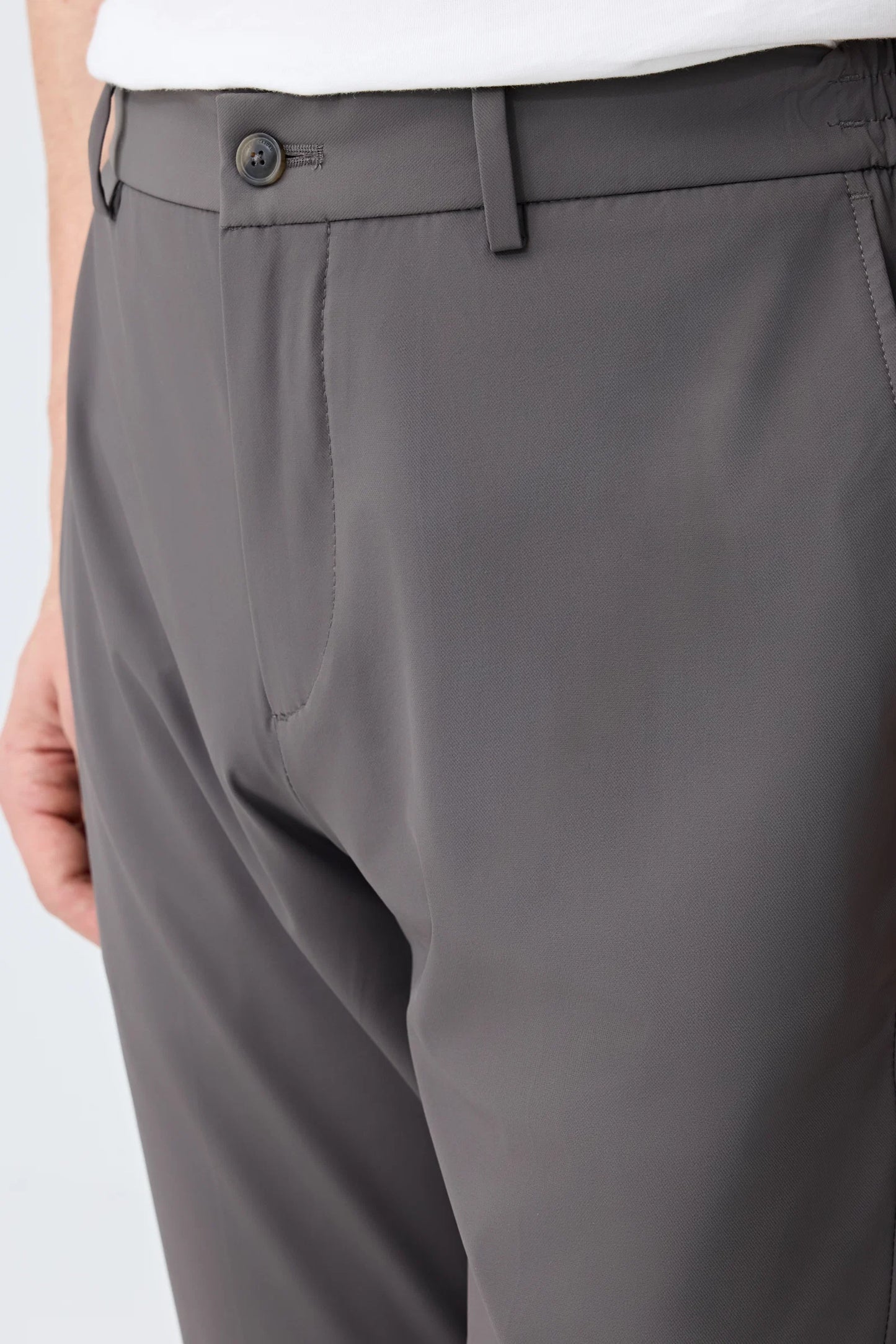 Tween Relaxed Fit (pilesiz) Vizon Düz Kumaş Pantolon