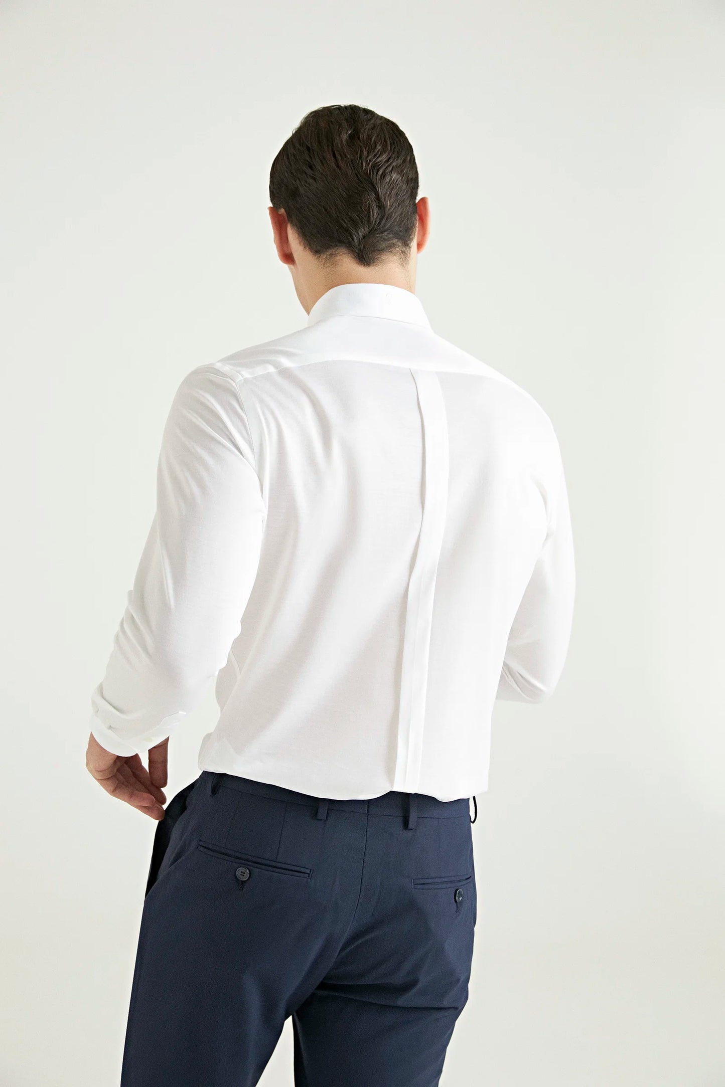 Damat Slim Fit Beyaz Oxford Örme Gömlek