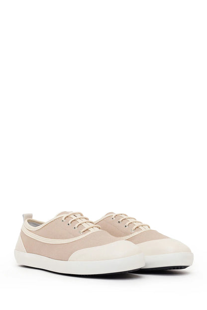 Kadın Bej Bağcıklı Deri Sneaker