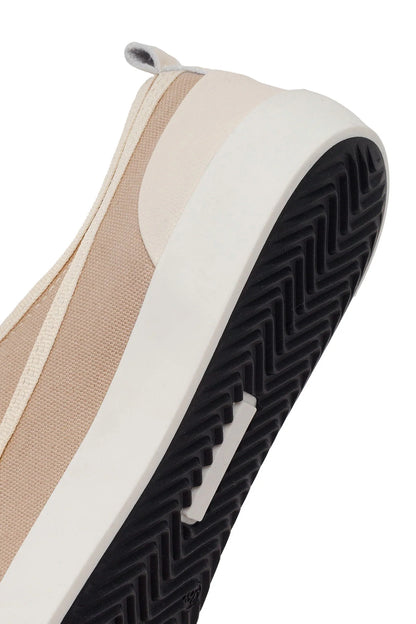 Kadın Bej Bağcıklı Deri Sneaker