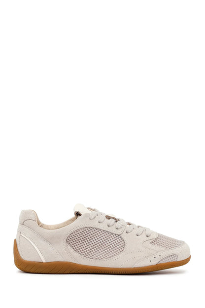 Kadın Bej Bağcıklı Süet Deri Sneaker
