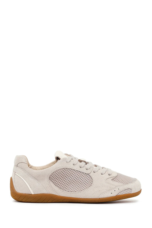 Kadın Bej Bağcıklı Süet Deri Sneaker