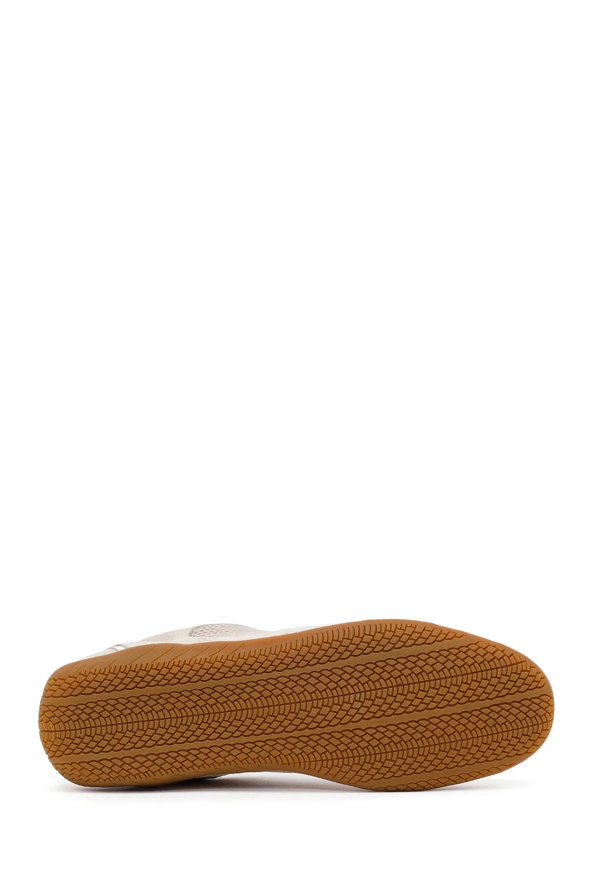 Kadın Bej Bağcıklı Süet Deri Sneaker