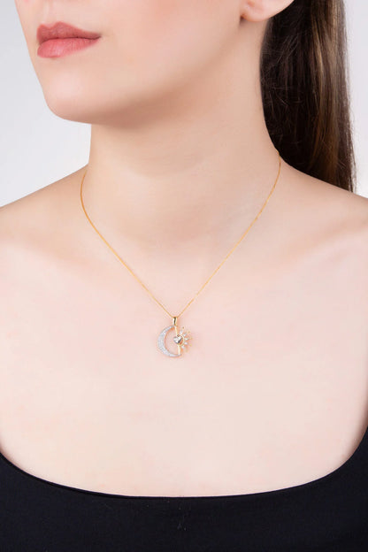 Sevgi Evreni 18 Ayar Sarı Altın Kaplama 43 Cm Gümüş Anneler Günü Kolyesi 07316800144