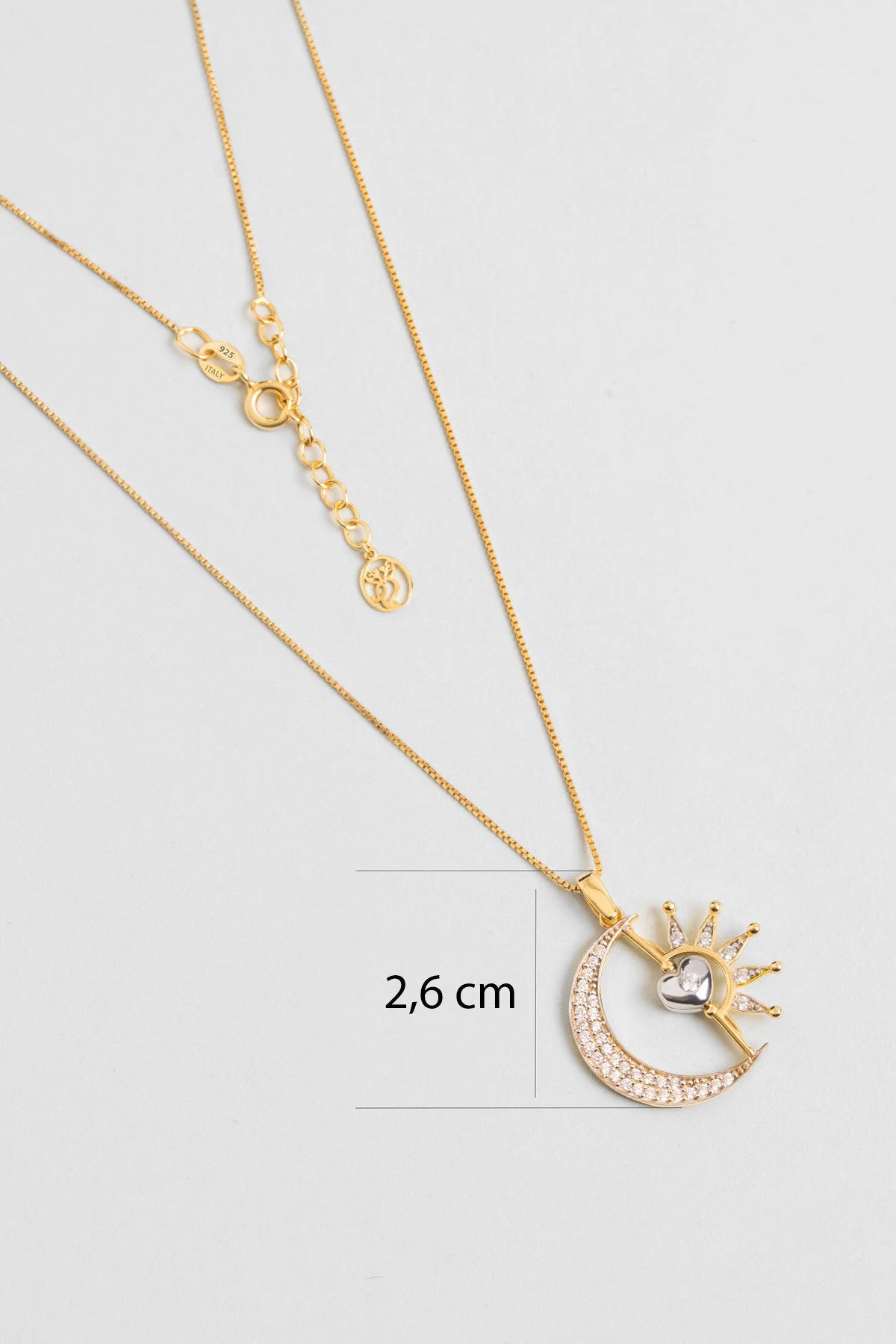Sevgi Evreni 18 Ayar Sarı Altın Kaplama 43 Cm Gümüş Anneler Günü Kolyesi 07316800144