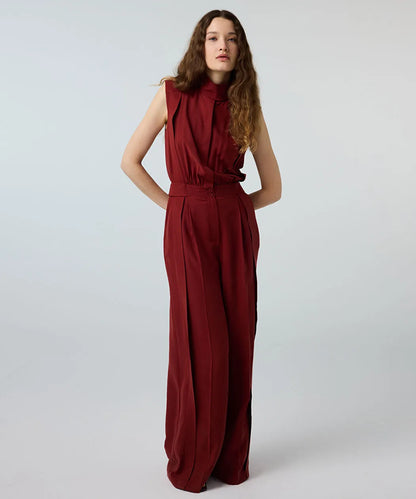 Turuncu Çift Parça Görünüm Wide Leg Tulum Is1260014016054 | Ipekyol