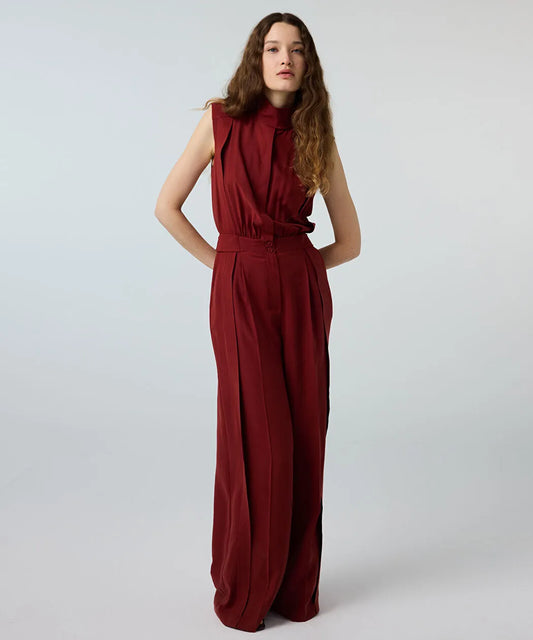 Turuncu Çift Parça Görünüm Wide Leg Tulum Is1260014016054 | Ipekyol