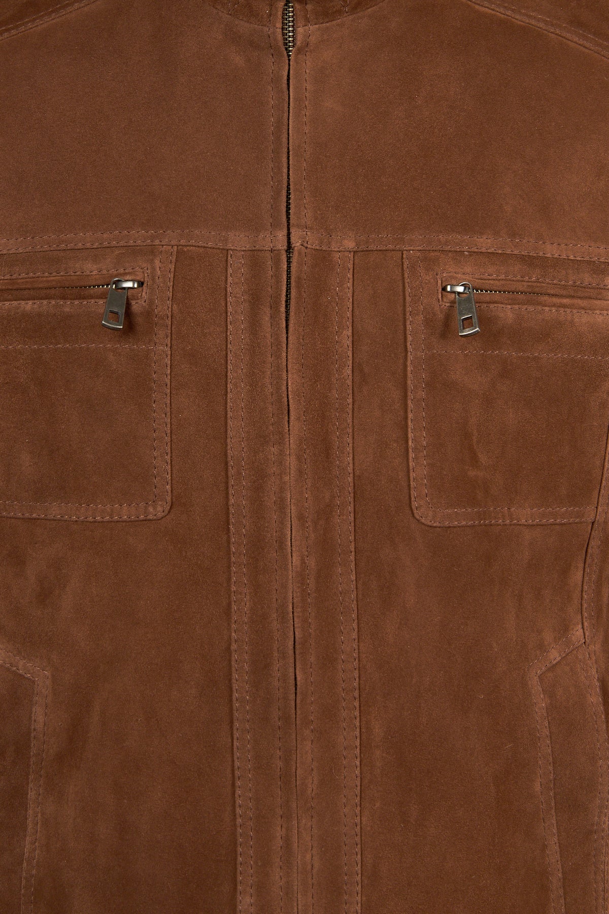 Wade Erkek Kahverengi Slim-fit Süet Deri Ceket