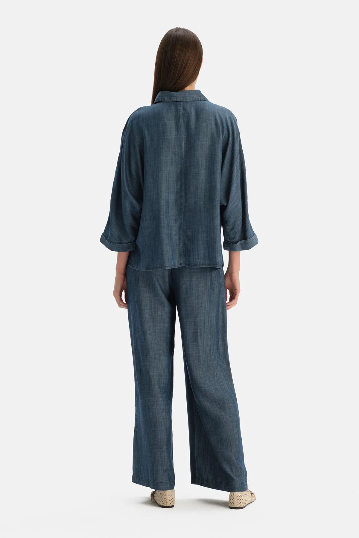 Indigo Tencel Denim Gömlek