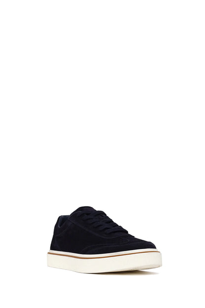 Erkek Lacivert Bağcıklı Kalın Tabanlı Süet Deri Sneaker