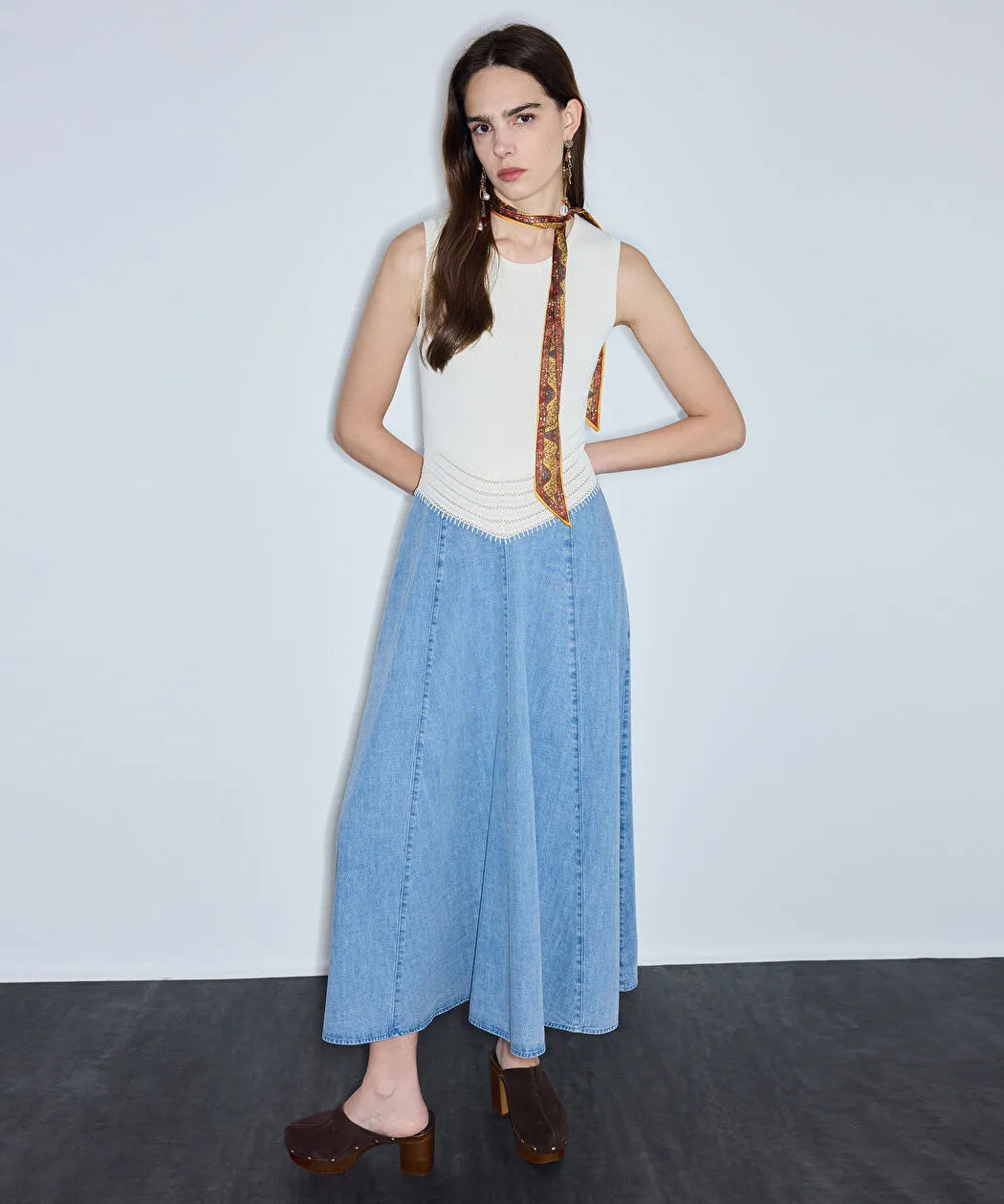 Mavi Denim Ve Triko Mix Elbise Is1260002366cc2 | Ipekyol