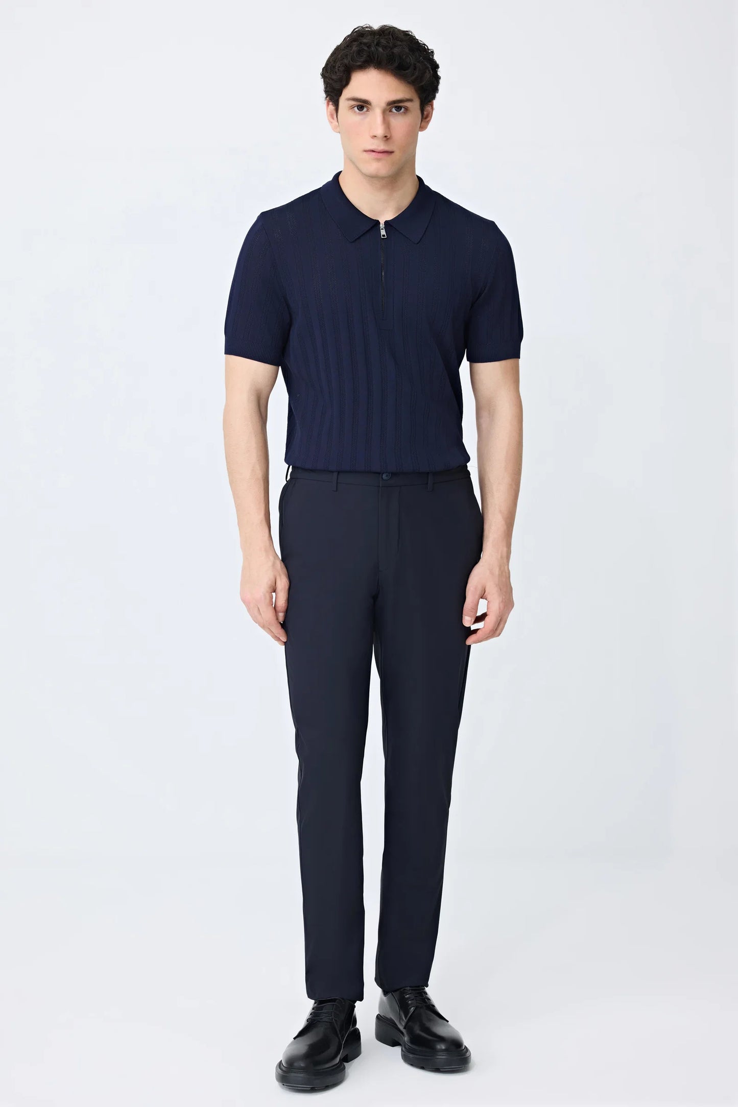 Tween Relaxed Fit (pilesiz) Lacivert Düz Kumaş Pantolon
