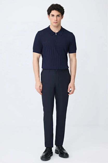 Tween Relaxed Fit (pilesiz) Lacivert Düz Kumaş Pantolon