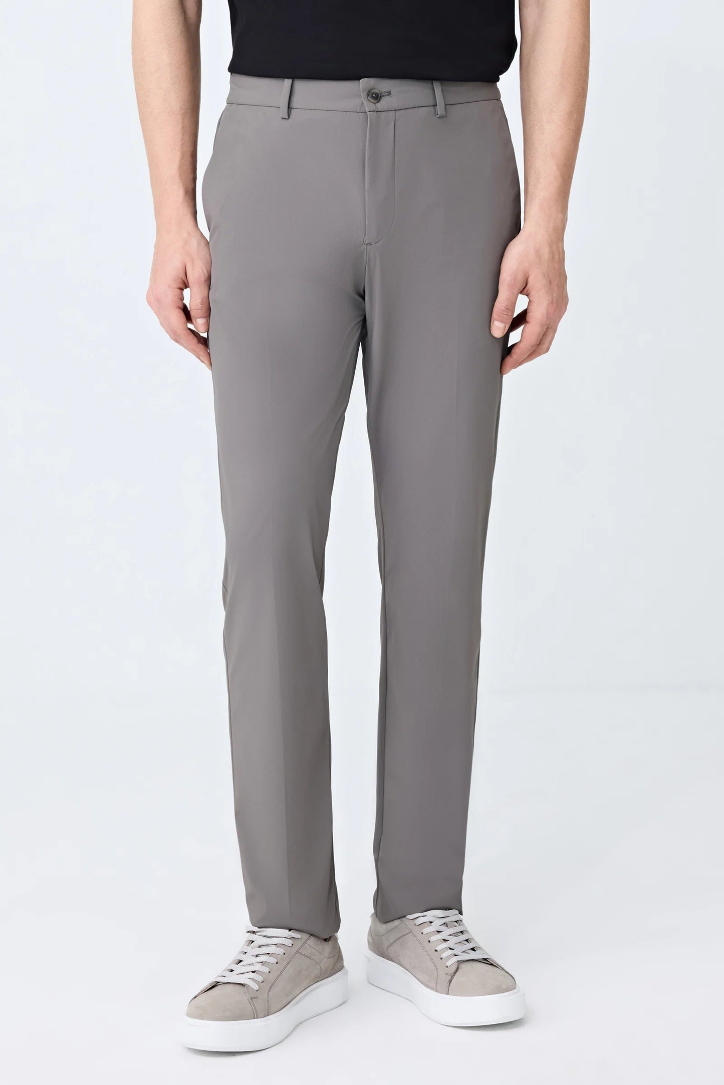 Tween Relaxed Fit (pilesiz) Vizon Armürlü Kumaş Pantolon
