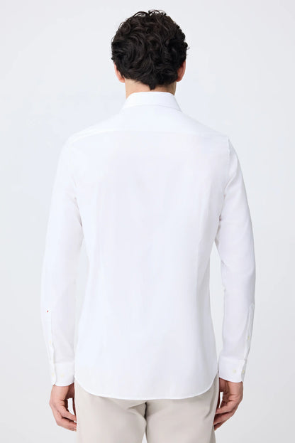 Tween Slim Fit Beyaz Armürlü Gömlek