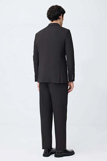 Tween Slim Fit Kahverengi Düz Takim Elbise