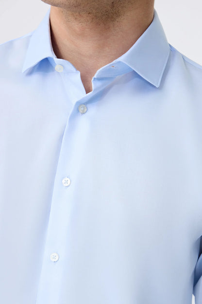 Tween Slim Fit Mavi Düz Gömlek