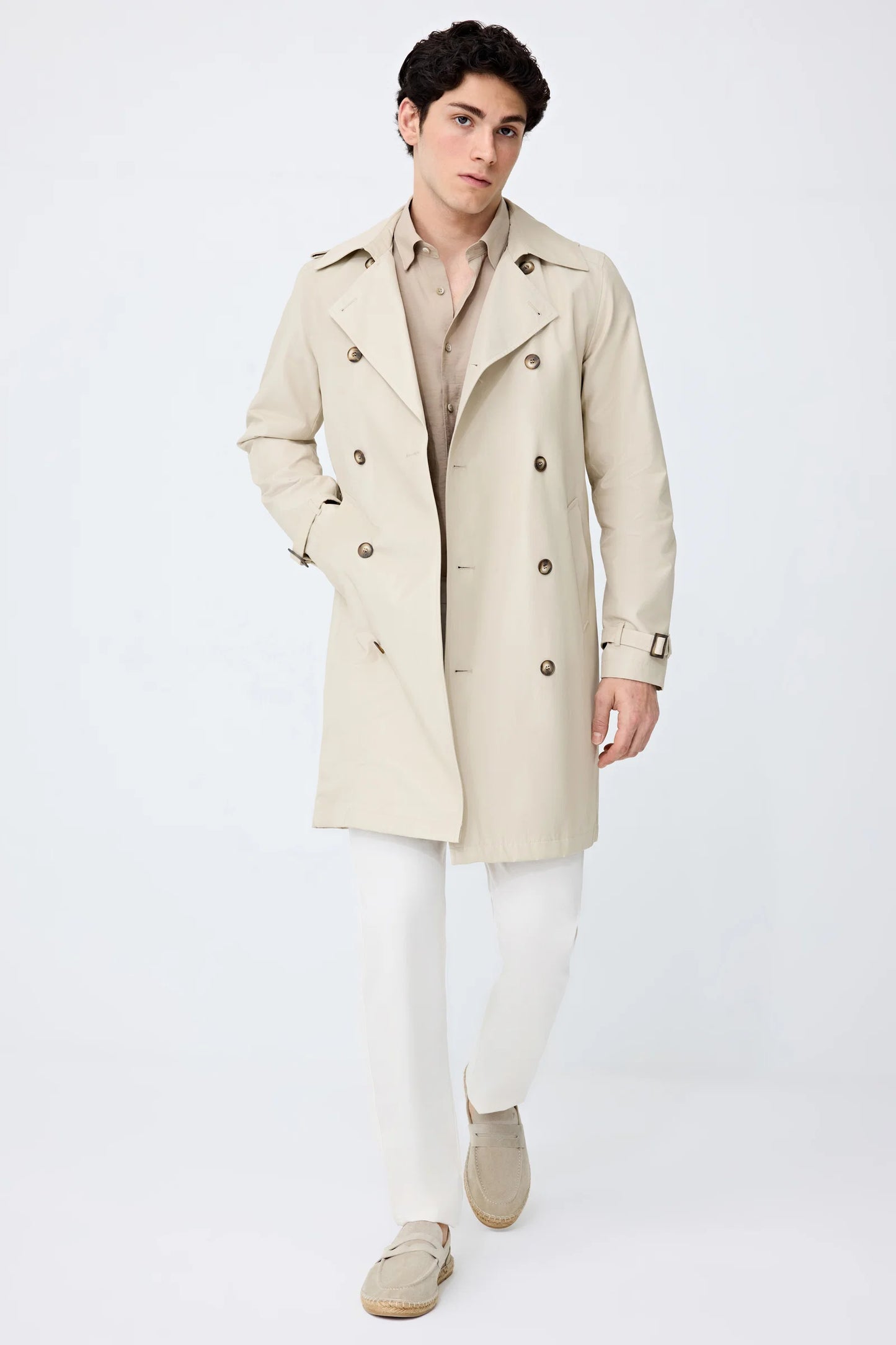 Tween Slim Fit Bej Pardösü/trenckot