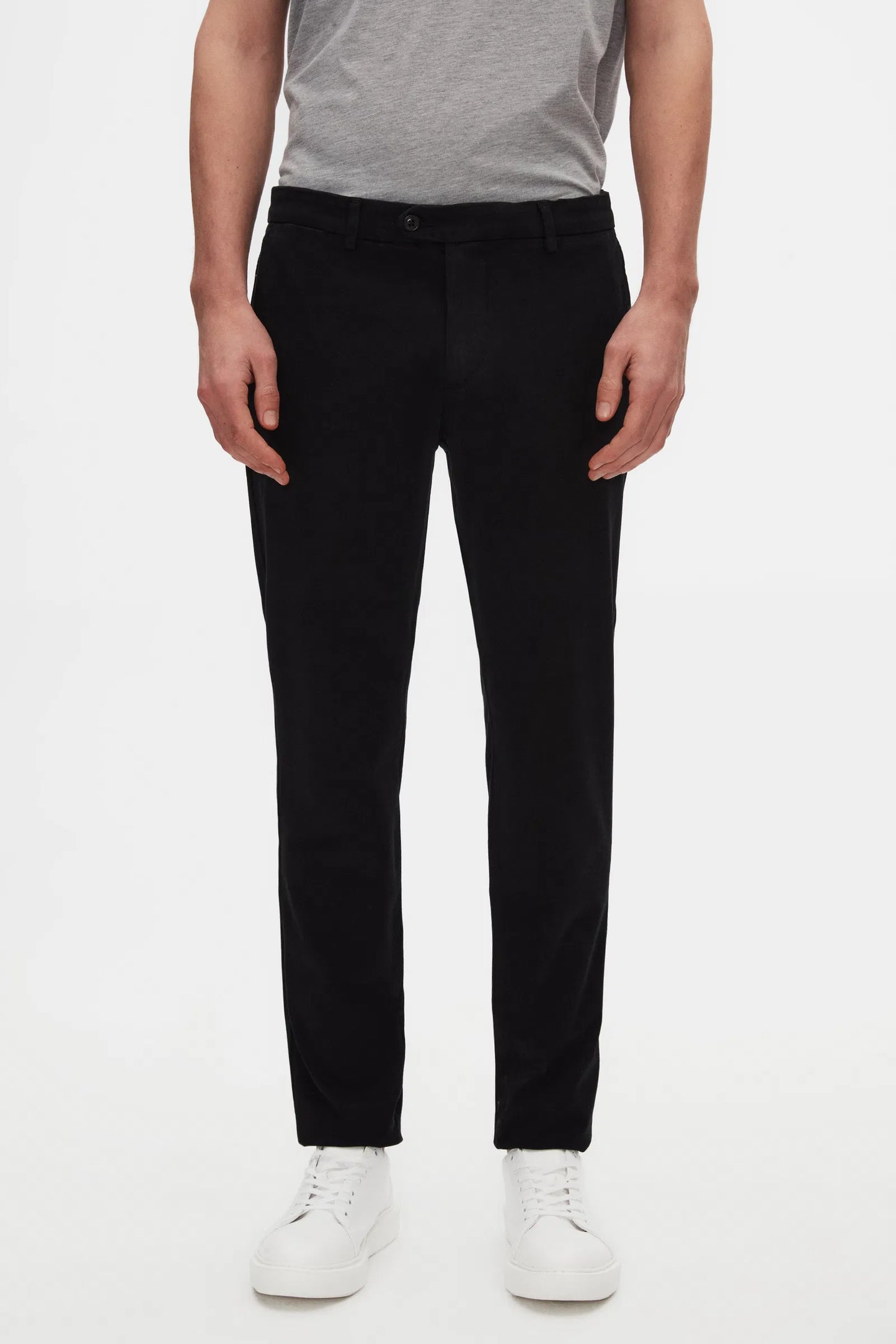 Damat Slim Fit Siyah Gabardin Chino Pantolon
