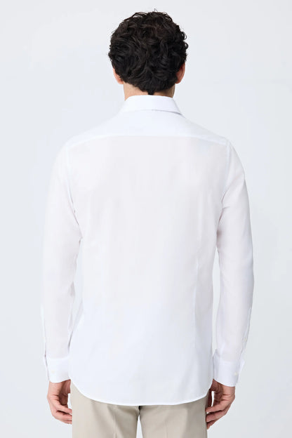 Tween Slim Fit Beyaz Düz Gömlek