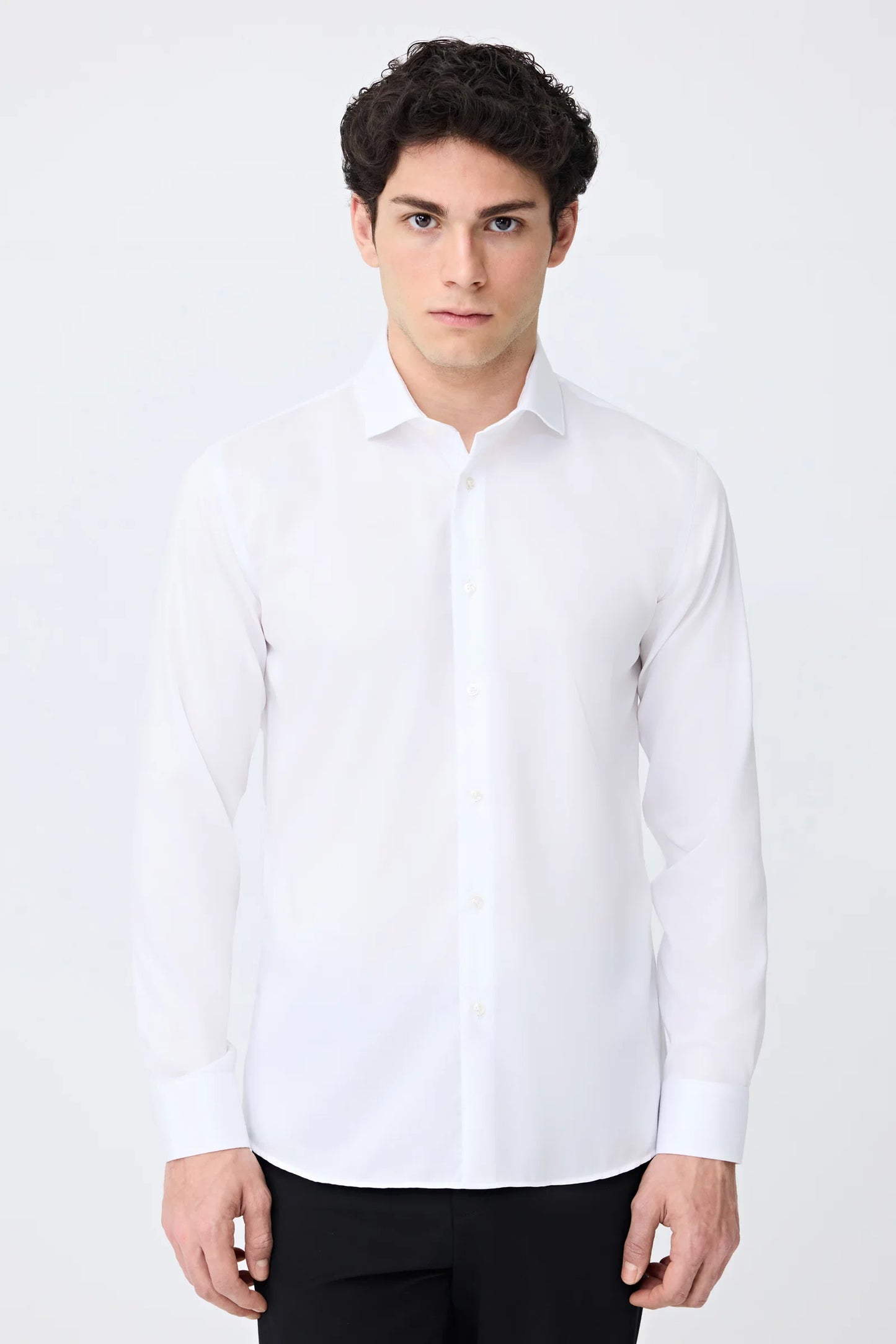 Tween Slim Fit Beyaz Düz Gömlek