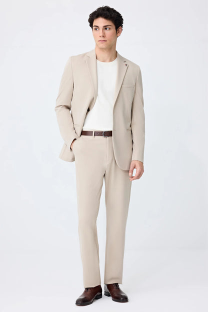 Tween Slim Fit Bej Düz Takim Elbise