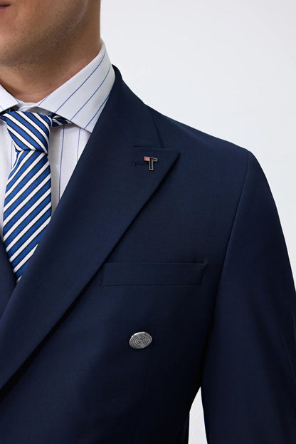 Tween Slim Fit Lacivert Düz Takim Elbise