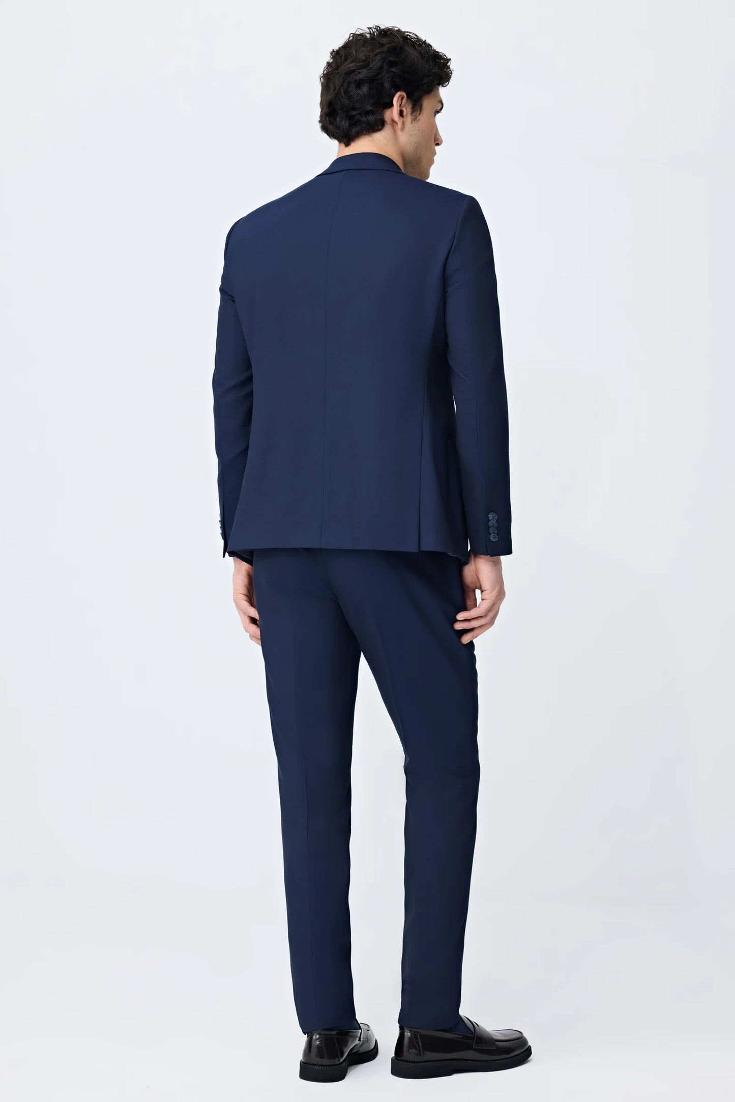 Tween Slim Fit Lacivert Armürlü Takim Elbise