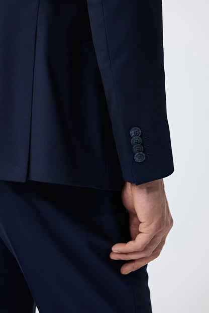 Tween Slim Fit Lacivert Armürlü Takim Elbise