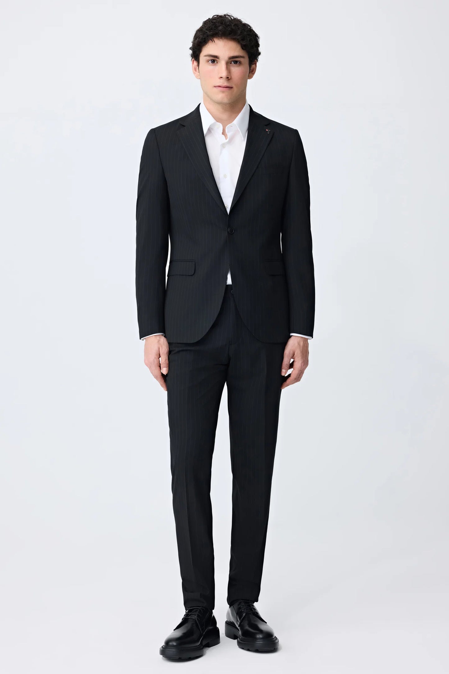 Tween Slim Fit Siyah Çizgili Takim Elbise