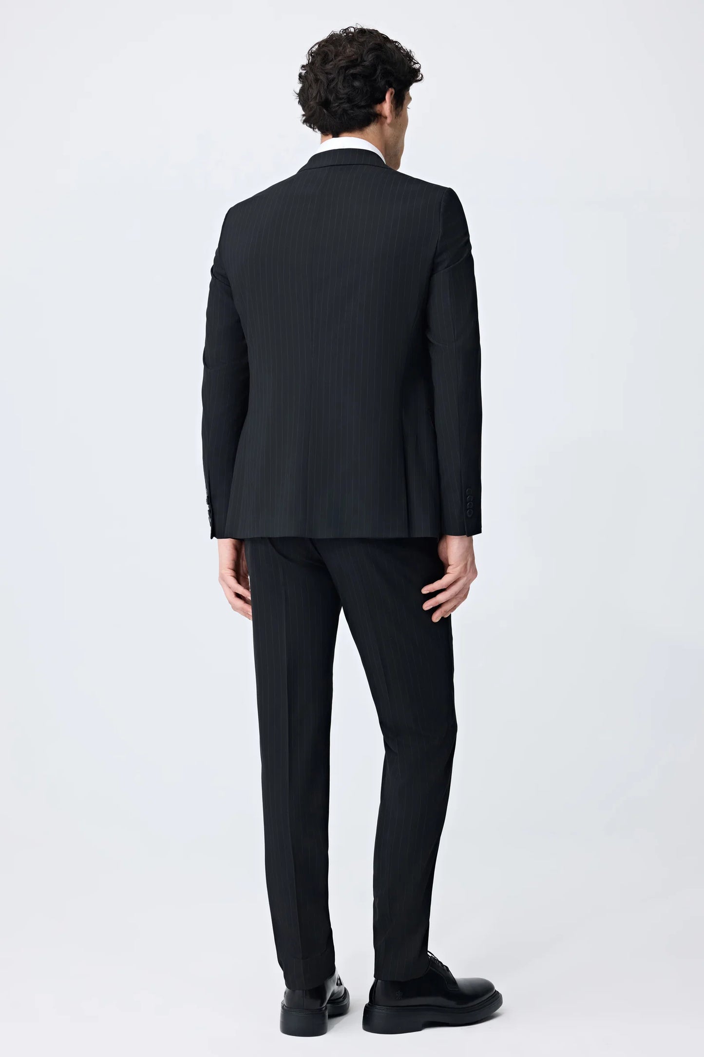 Tween Slim Fit Siyah Çizgili Takim Elbise