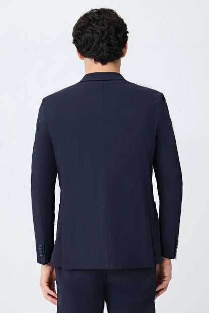 Tween Slim Fit Lacivert Diyogonal Kumaş Ceket