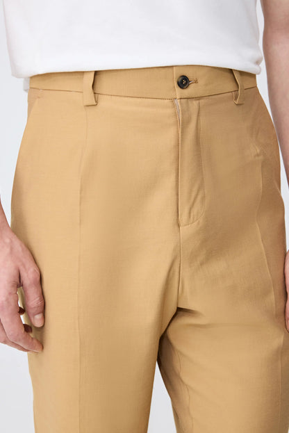 Tween Relaxed Fit Camel Kumaş Pantolon