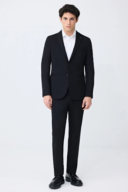 Tween Slim Fit Siyah Düz Takim Elbise