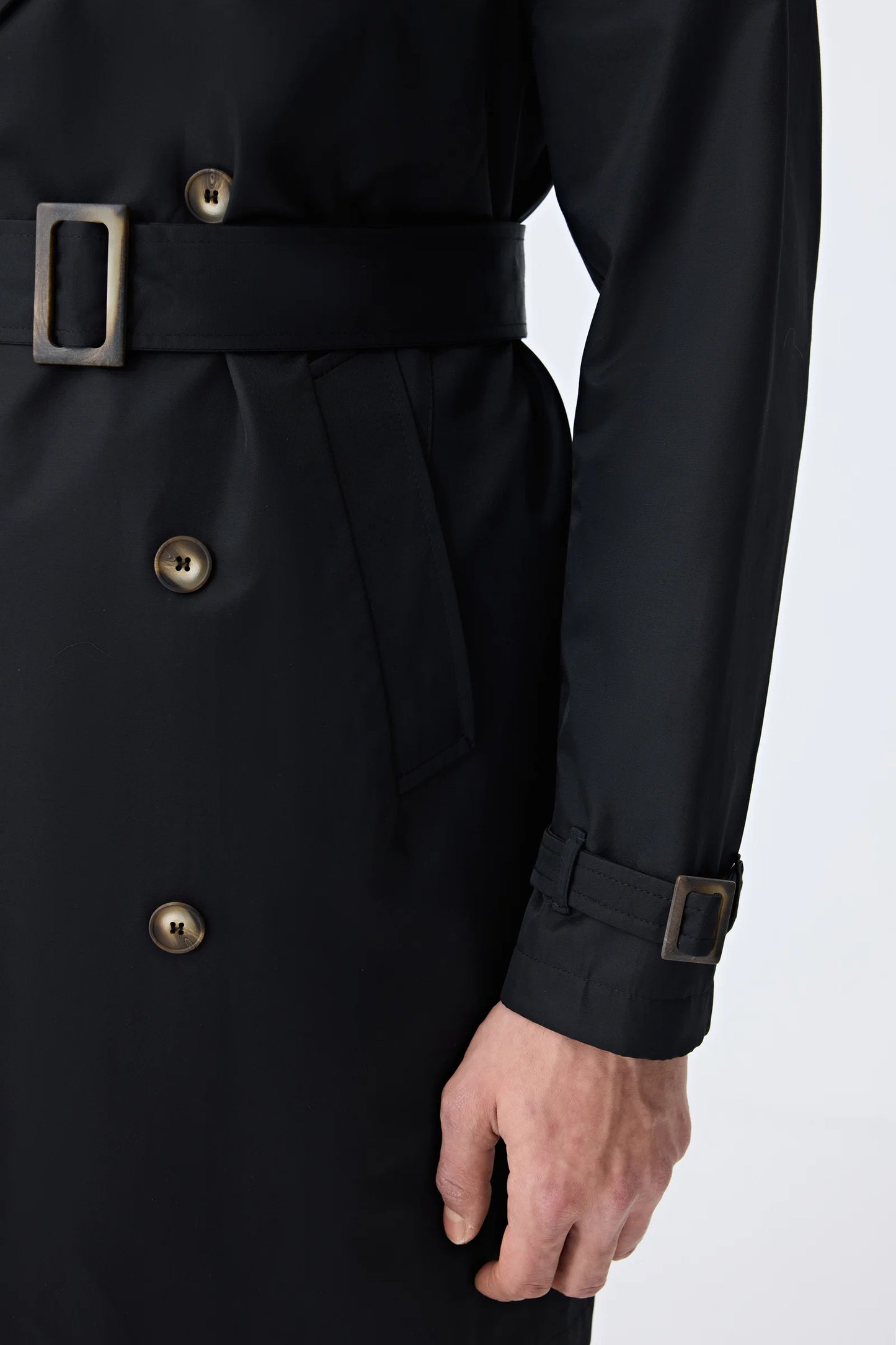 Tween Slim Fit Siyah Pardösü/trenckot