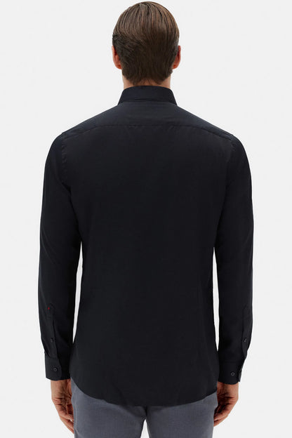 Tween Slim Fit Siyah Gömlek