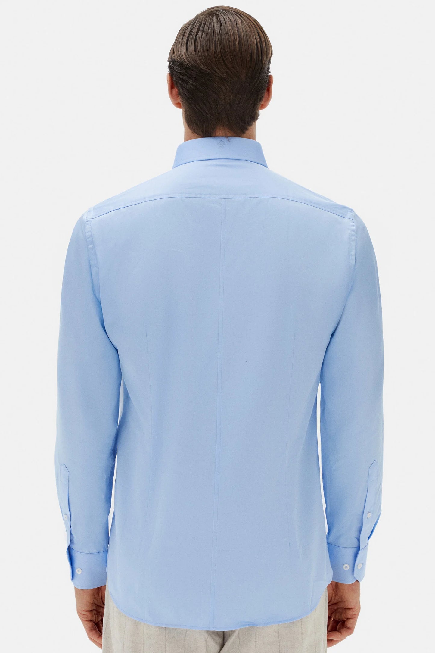 Damat Slim Fit Açık Mavi Düz Nano Care Gömlek