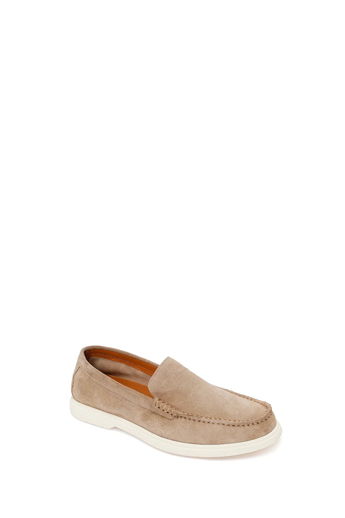 Erkek Bej Süet Deri Loafer