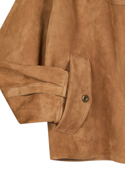 Sandiego Kadın Camel Oversize Süet Deri Ceket