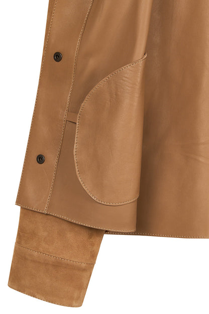 Sandiego Kadın Camel Oversize Süet Deri Ceket
