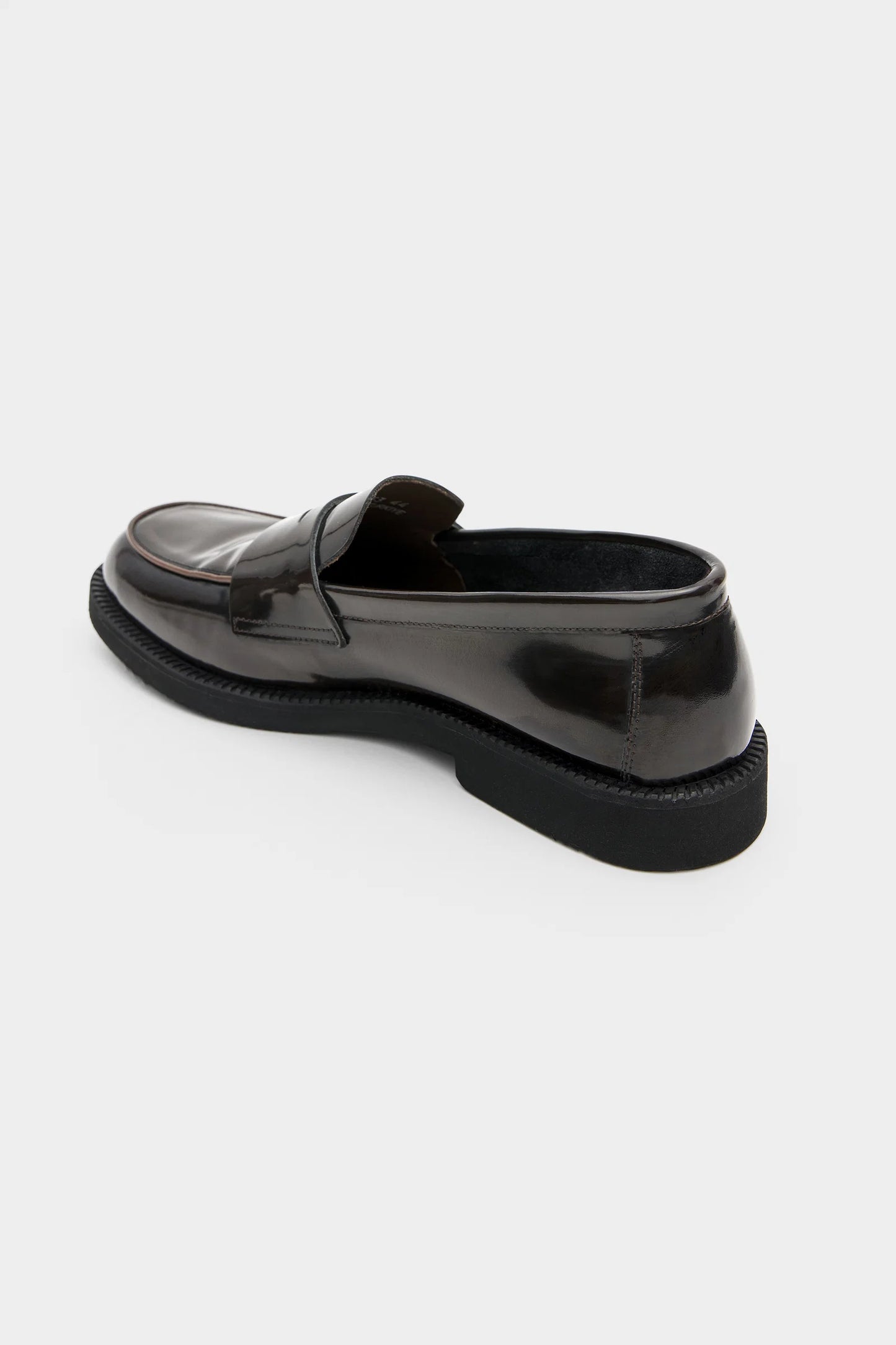 Damat Kahverengi Hakiki Deri Penny Loafer Ayakkabı