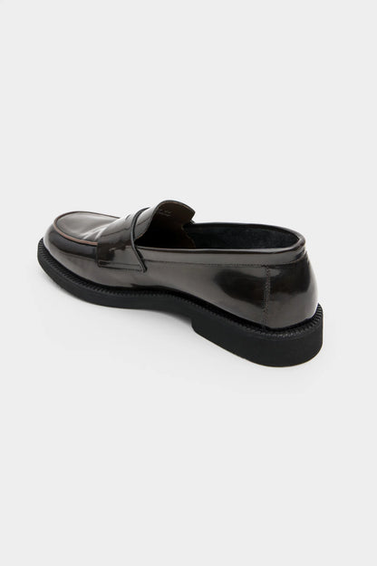 Damat Kahverengi Hakiki Deri Penny Loafer Ayakkabı