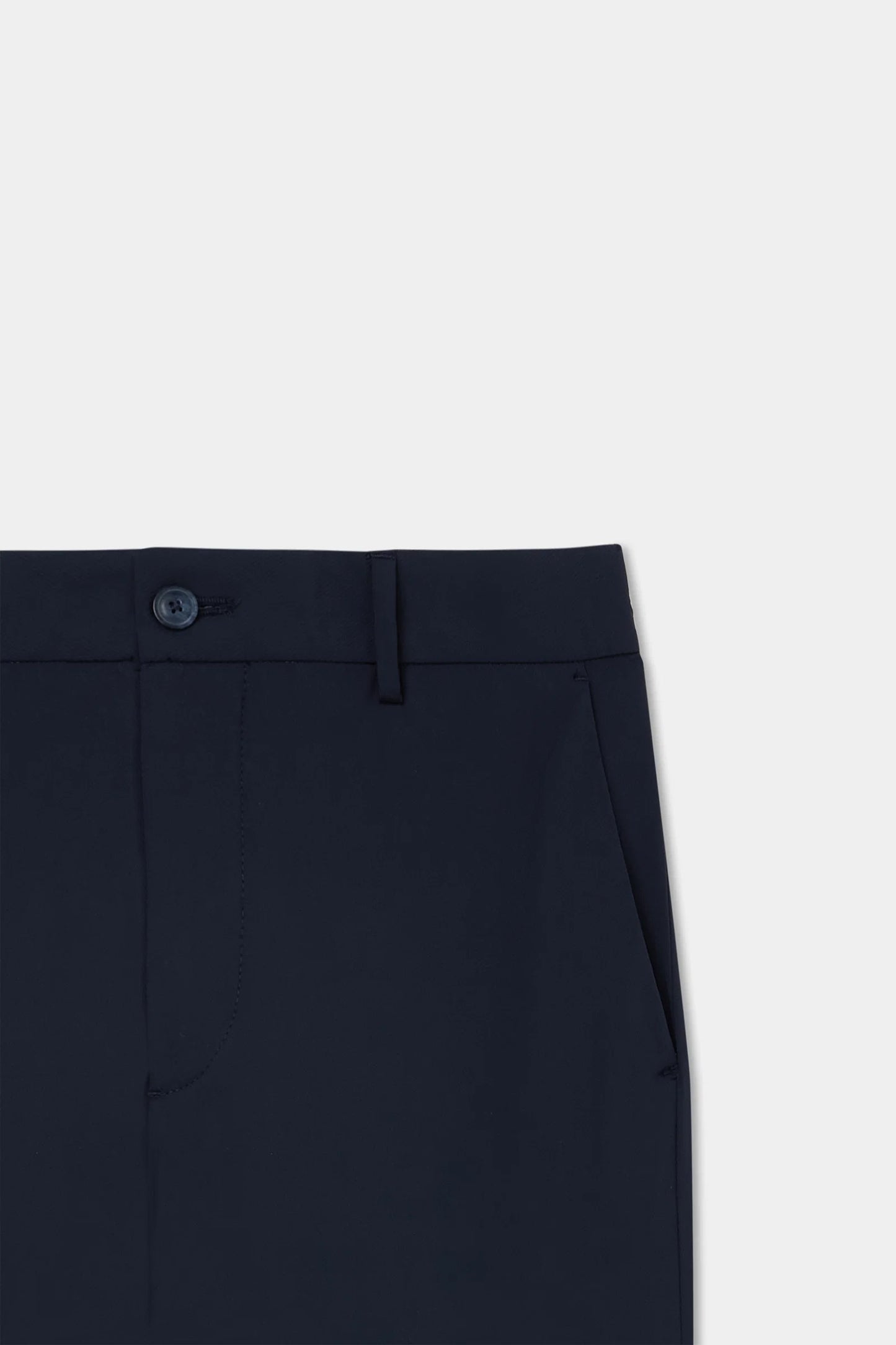 Tween Relaxed Fit (pilesiz) Lacivert Armürlü Kumaş Pantolon