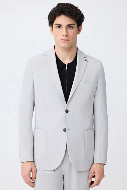 Tween Slim Fit Taş Armürlü Kumaş Ceket