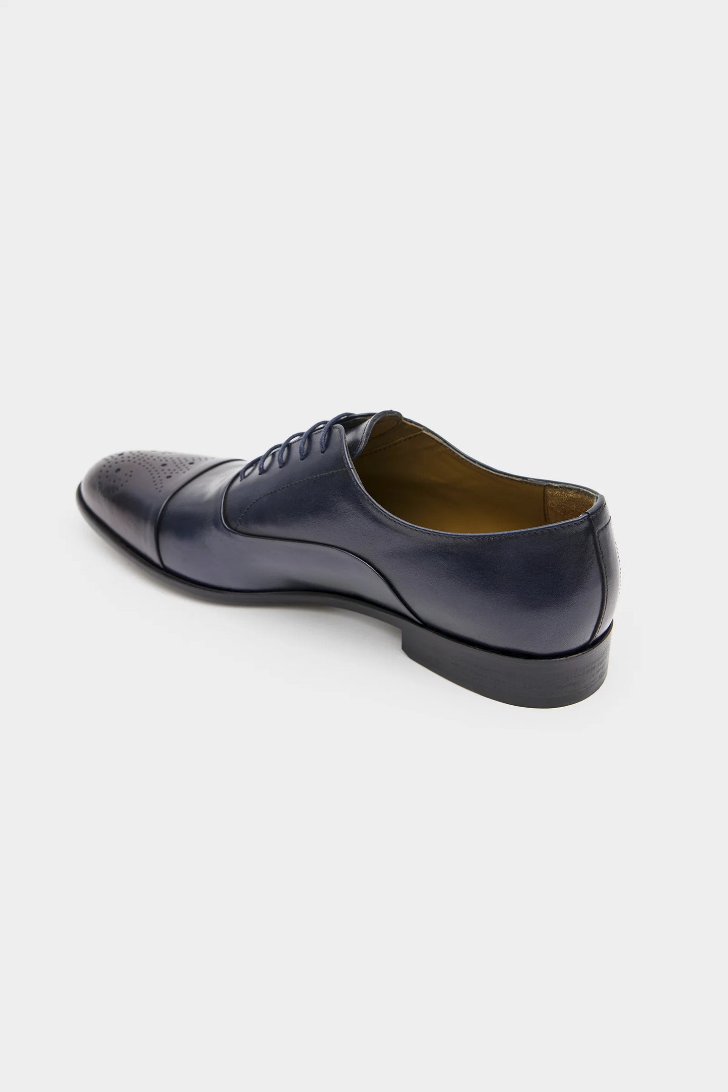 Damat Lacivert Klasik Hakiki Deri Oxford Ayakkabi