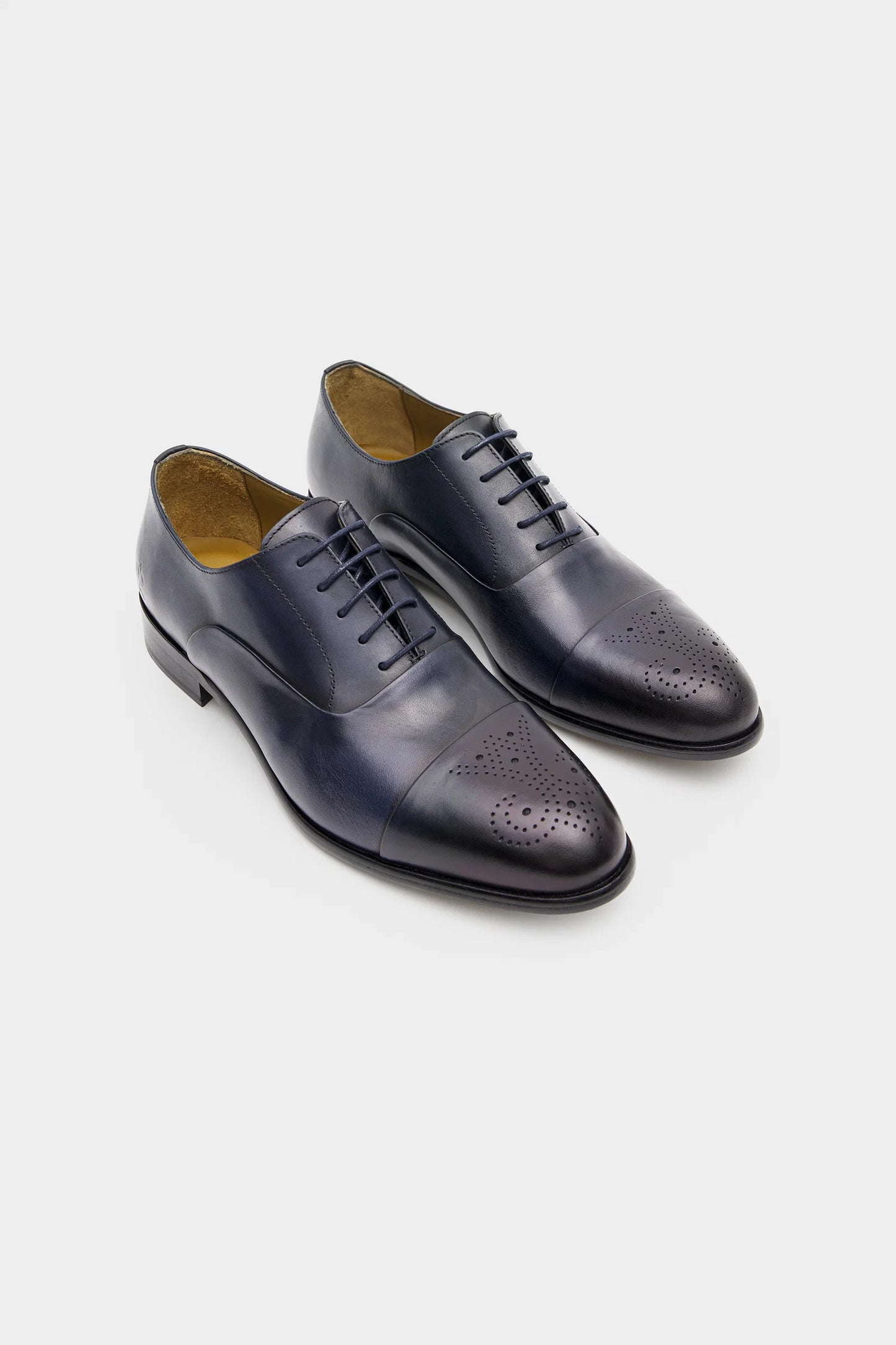 Damat Lacivert Klasik Hakiki Deri Oxford Ayakkabi
